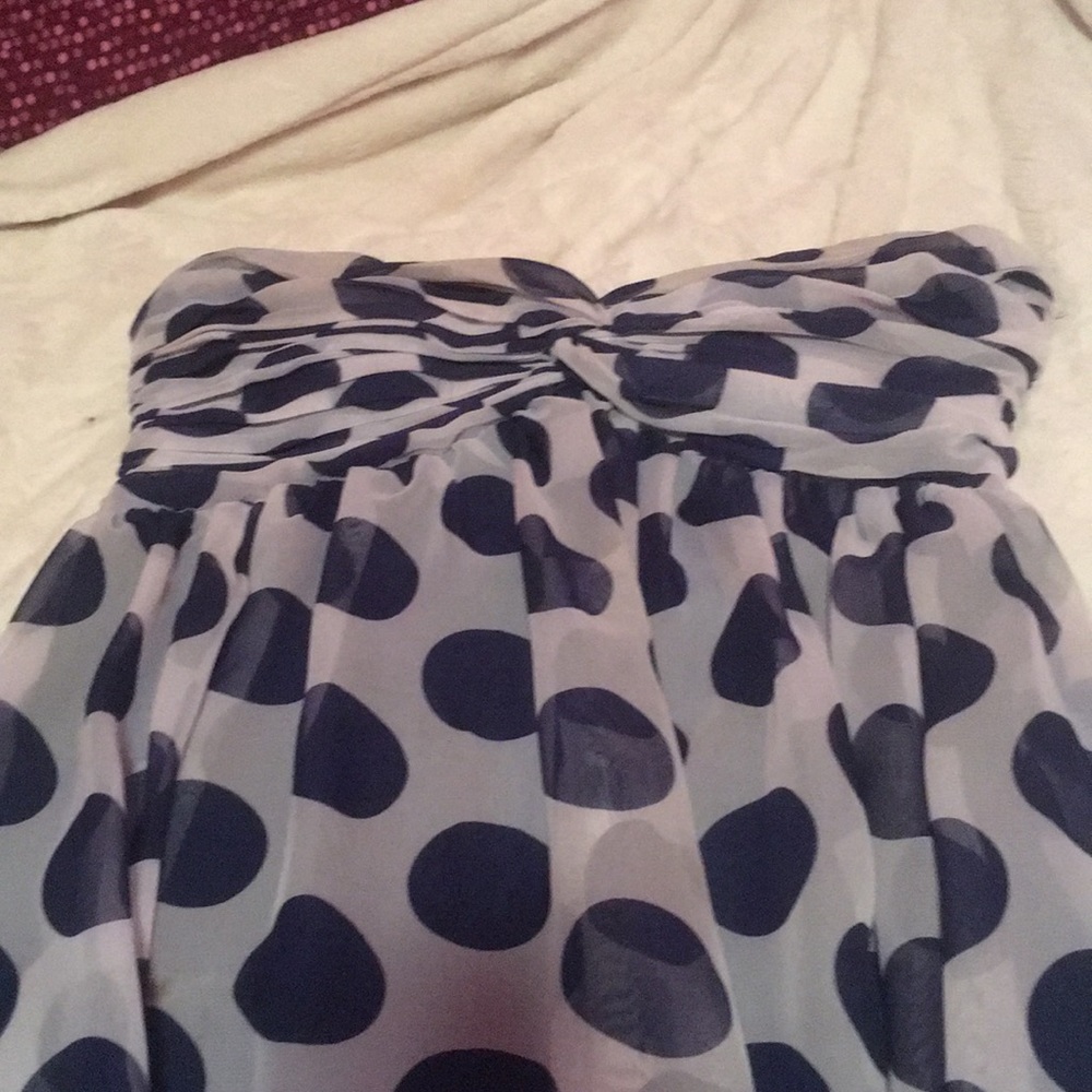 blue polka dot dress